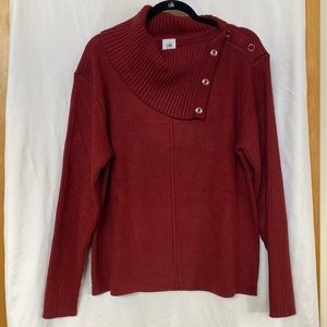 Long sleeved cowl neck sweater